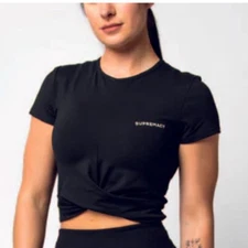 Supremacy Women’s Peak Crop Top Black New RRP £80 large