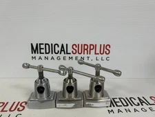 Lot Of 3 Stainless Steel Surgical Operating Table Rail Clark Sockets Clamps