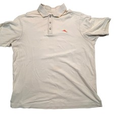 Tommy Bahama Pima Cotton Polo L Cream Soft Luxury Island Style Shirt Men