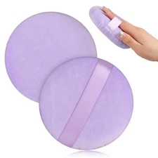 5 Inch Body Powder Puff, 1 Pack Ultra Soft Velour Setting Powder Puffs Large ...