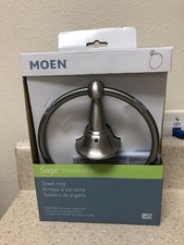 Moen Sage Brushed Nickel Towel Ring Brass