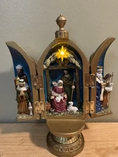 Nativity Scene WMG 2014 Christmas LIGHT UP STAR 3 FOLD