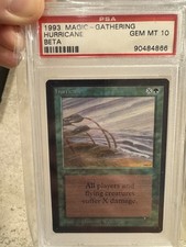 Mtg PSA 10 Beta Hurricane | Magic the gathering | MINT | POP 3