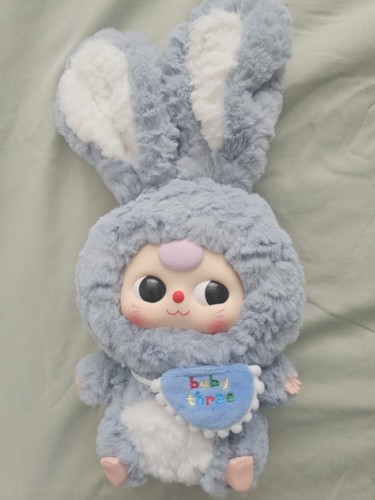 BABY THREE BB3 Rabbit Town Plush Blue Soft Toy vinyl face 