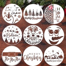 Christmas Stencils for Painting on Wood 12" Reusable Christmas Stencil