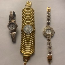 Lot of 3 Women’s Quartz Watches – Xanadu, DB & Vixen – All Working – Rhinestone