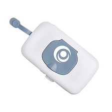 Spring-Loaded Diaper Wipes Dispenser with MoistureLock Seal Blue 8 Inch Wide