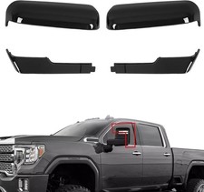 Rear View Mirror Cover Cap Fit for 2020-2024 Chevy Silverado GMC Sierra Black