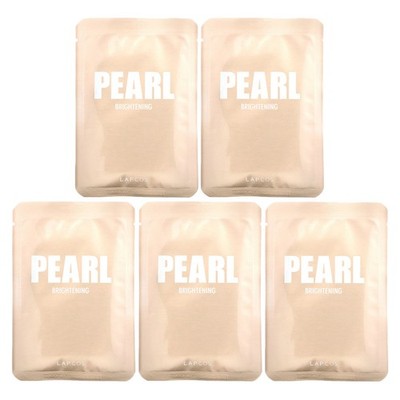 Pearl Beauty Sheet Mask Set, Brightening, 5 Sheets, 0.81 fl oz (24 ml) Each