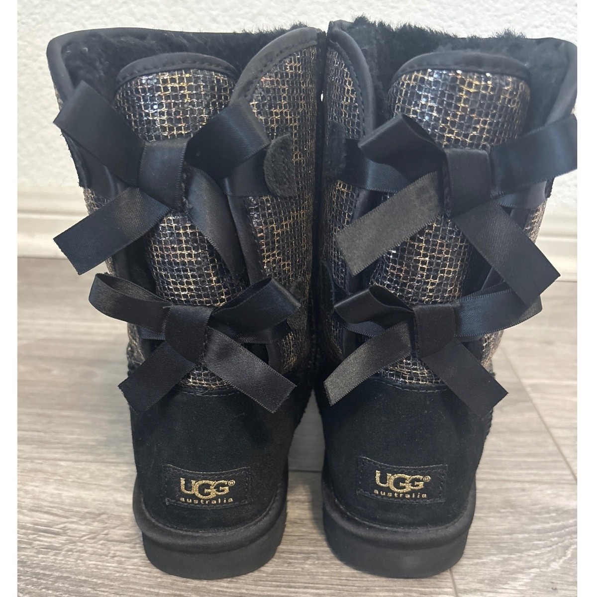 【UGG 】W BAILEY BOW LEOPARD UGG Exotic Bailey Bow II Leopard Cheetah Print Boots