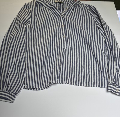 Universal Threads Striped Blue White Shirt Small Buttons Cotton 