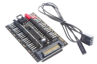 NOYITO 10-Channel PC Fan PWM HUB SATA Port Power Supply Maximum Support Black 