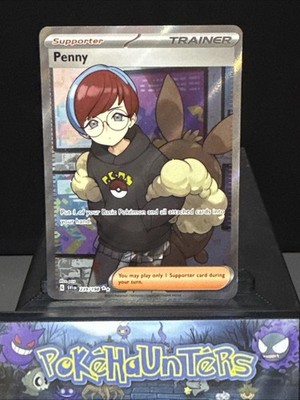 Pokemon Karte Penny 239/198 Ultra Rare Scharlachrot & Violett Base Set NM