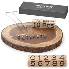 10Pcs Mini 1/2" Branding Irons, Number Custom Wood Branding Iron Personalized fo