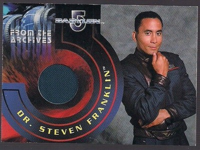 COMPLETE BABYLON 5 RA 2002 RICHARD BIGGS AS DR. FRANKLIN WARDROBE RELIC CARD C5