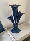 ROYAL HAEGER POTTERY 16.5" CHARTREUSE  Lily Vase R452          repainted/chipped