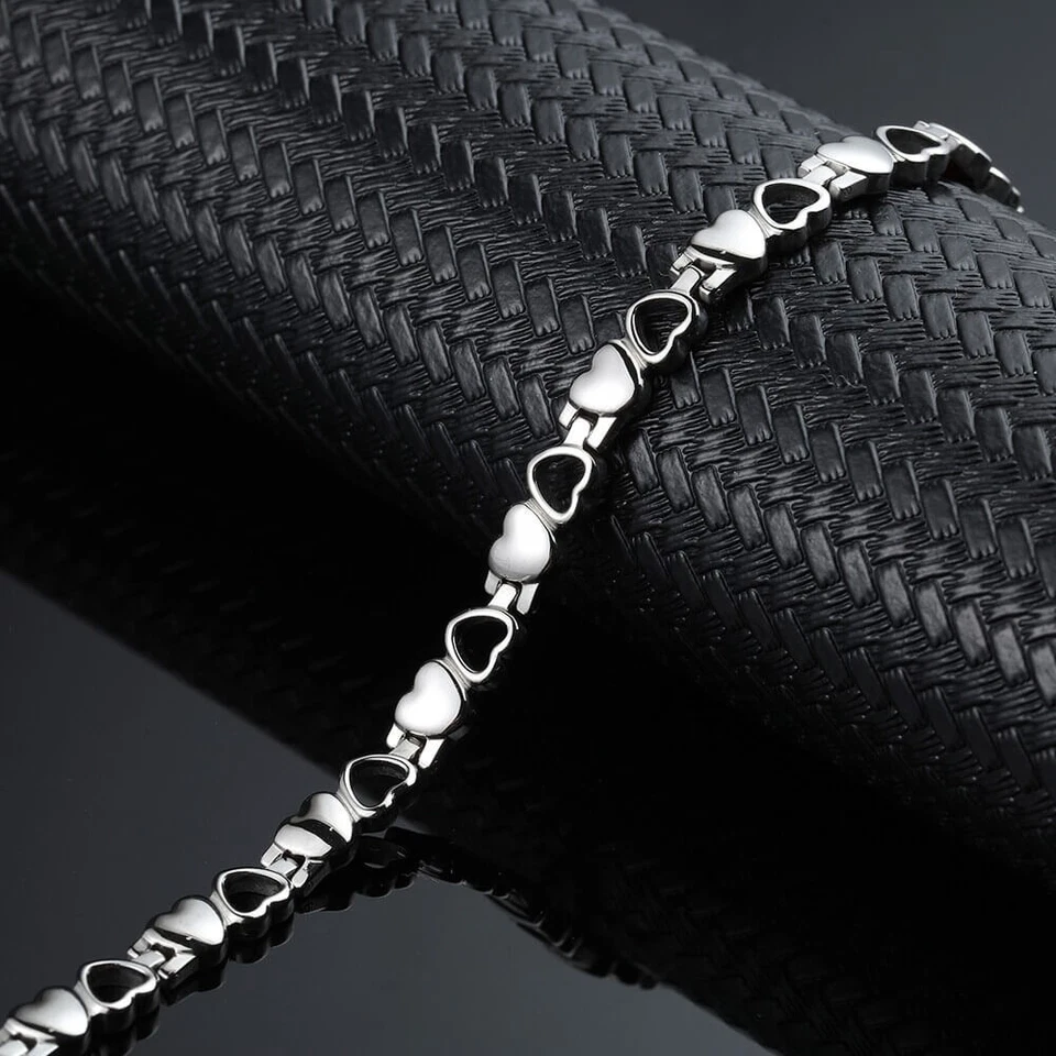 Pulseira Feminina Tornozeleira Magnética Coração 10 Ímãs Renovação Equilíbrio Energético Power Joy RX - Imagem 4 de 4