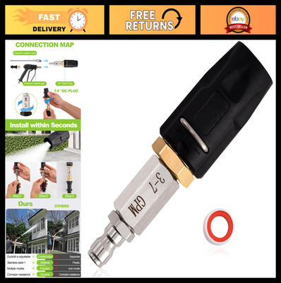 #ad Adjustable Soft Wash Nozzle for Pressure Washer 1700 6000 PSI Long Range Shoote $39.99