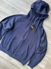 EMPORIO ARMANI EA7 MEN'S NAVY ZIP HOODIE SWEATSHIRT TOP 7ZPM66 - XXL - NEW TAGS
