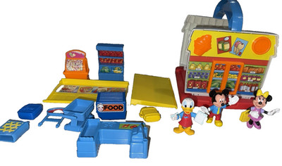 Vintage Disney Mickey's Market Folding Playset including all Character Figures