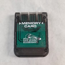 Pelican Accessories Sony PS1 Memory Card Clear Black PlayStation Data Storage