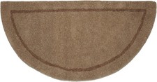 Uniflame R-1000 Hand Tufted Semicircular 100% Wool Rug, 44"L x 22"W - Beige