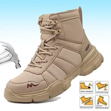 Indestructible Mens Safety Shoes Steel Toe Sneakers Work Boots Hiking Waterproof