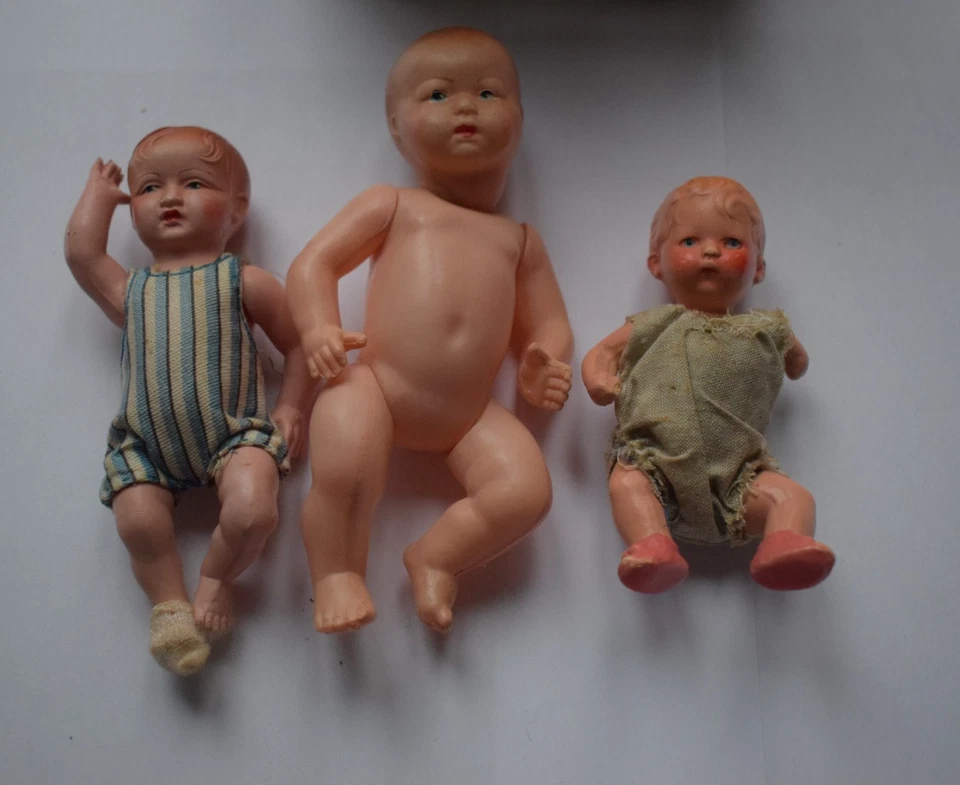 Landau de poupée ancien. 1930. 2 x Baigneurs Petitcollin. Tête d'aigle. - Photo 4/4