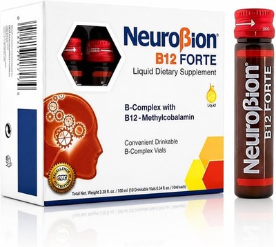 Neurobion Forte Vitamin B12 Methylcobalamin B6 B2 Niacin Liquid Shots 10 Vials