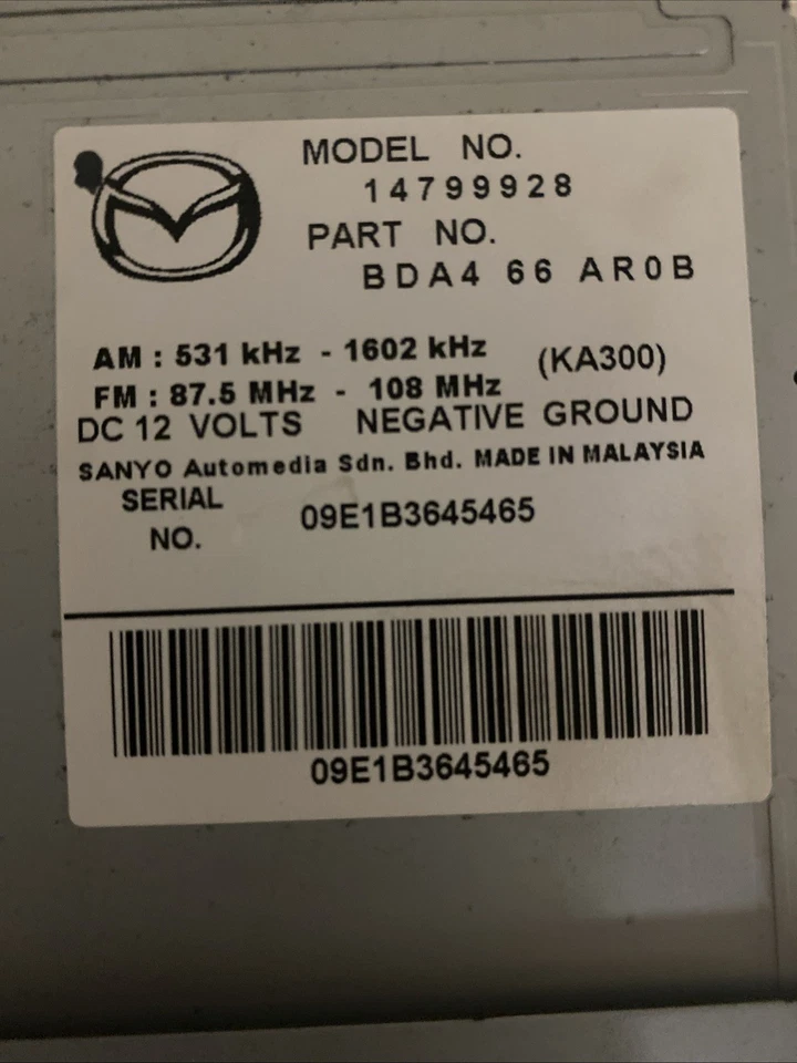 AUX Autoradio Für Mazda 3 BL (BDA4‑66‑AR0B / 14799928) - Bild 3 von 3