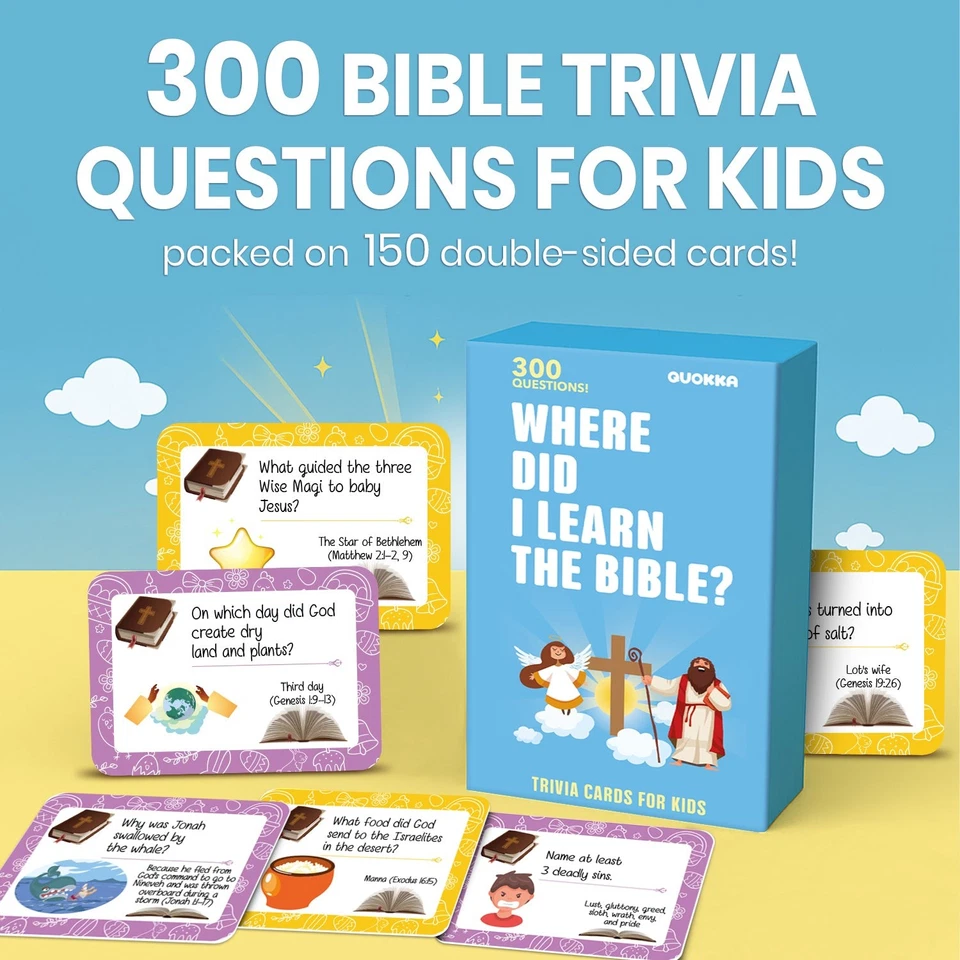 Bible Trivia Game - 300 Engaging Questions for Kids & Families - Image 2 of 4