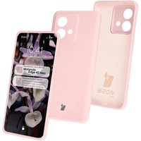 Bizon Soft Case Motorola Edge 40 Neo Puderrosa