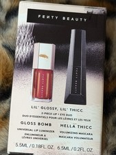 Fenty Beauty Lil Glossy Lil Thicc Duo Hot Chocolit Lip Gloss Mascara, NIB