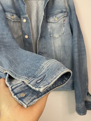 REPLAY Denim Blue Jeans Jacket Button Washed Medium - Picture 3 of 10