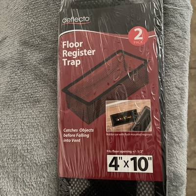 2-Pack Deflecto Floor Vent Trap Mesh Screen 4x10 - Stops Toys, Pests & Debris