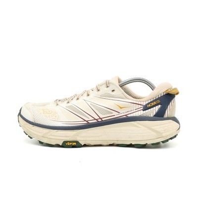 Hoka One Herren Mafate Speed 2 Laufschuhe EU 45 1/3 Beige/Blau Obermaterial