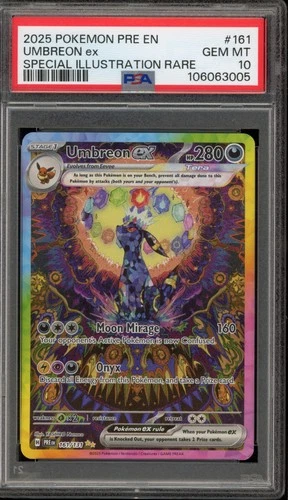 Pokemon Umbreon ex Prismatic Evolutions Special Illustration Rare #161 PSA 10