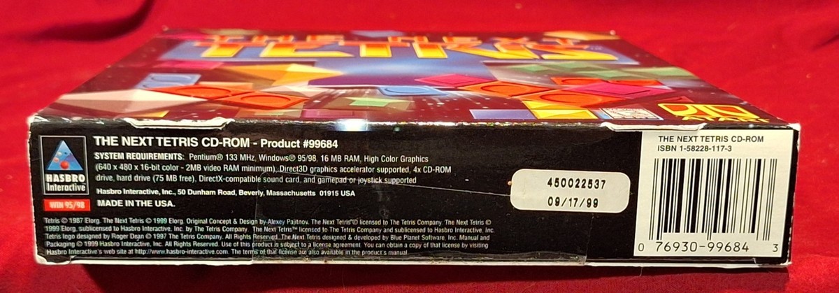 The Next Tetris 1999 PC CD-ROM Atari Hasbro Inner Jewel Case