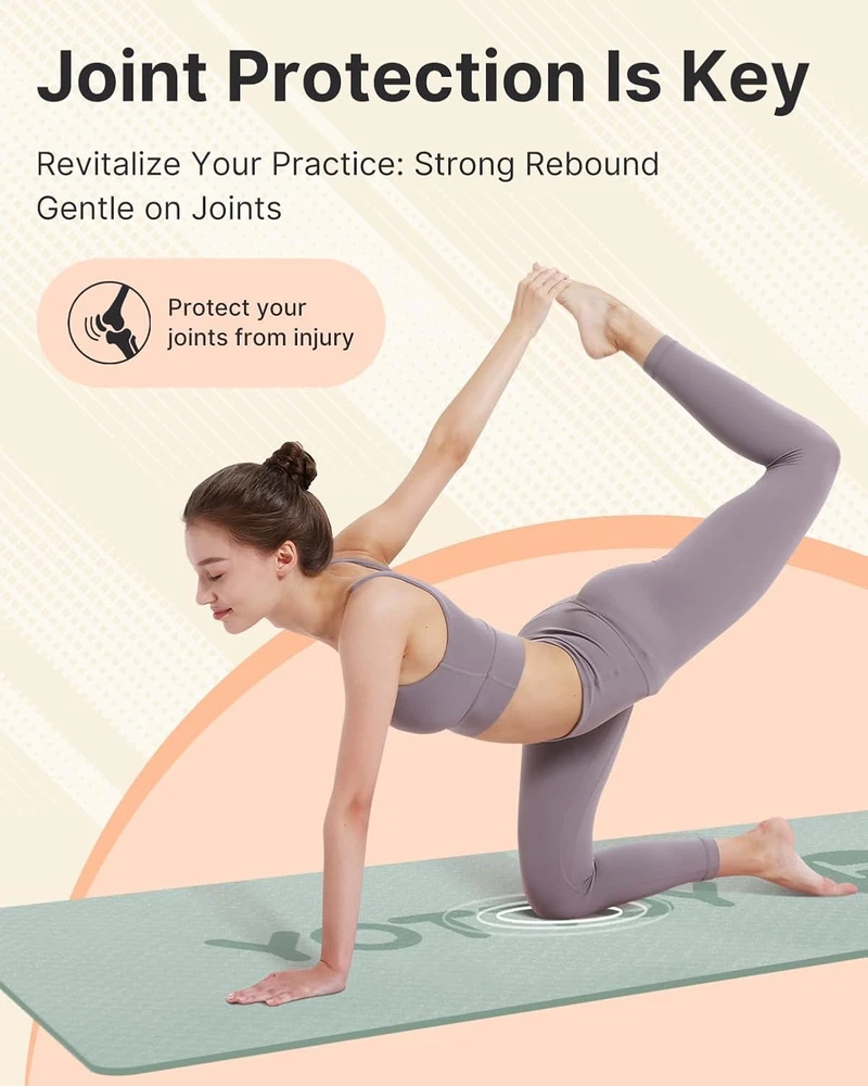 Extra Wide 72x32 Inch Non-Slip Eco-Friendly Yoga Mat for Fitness & Exercise