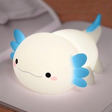 FAMIDUO Axolotl Night Light,Cute Axolotl Lamp,Food Grade Silicone Nursery Nig...