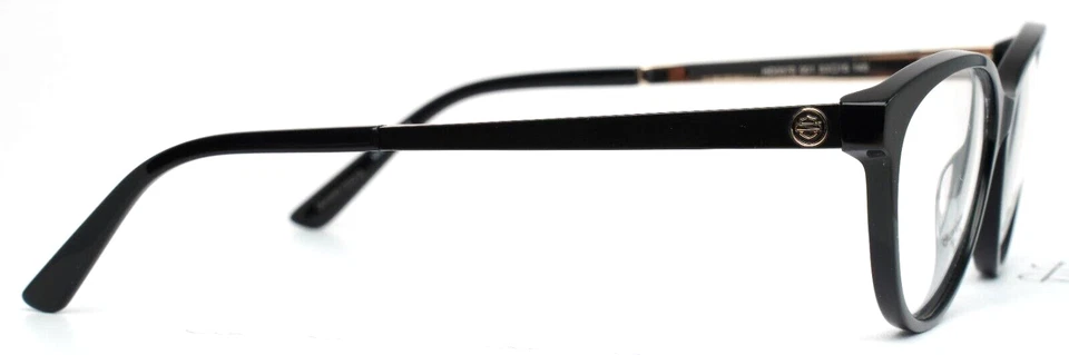 Harley Davidson HD0570 001 黑色女式椭圆形全边眼镜 53-15-145 B:40 — 第 4/4 张图片