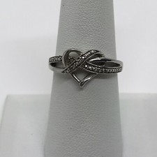 Sterling Silver Heart Ring size 7.25