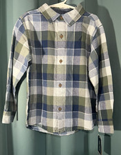 NWT Nautica Boys Long Sleeve Button up Dress Shirt size 6 A3 