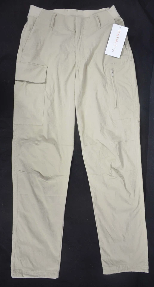 NWT MSRV $98 26 Plus Size Ecru Athleta Trekkie Utility Cargo Hiking Pant #657594 - Image 4 of 4