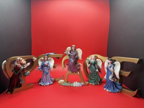Lenox 5 Angels & Letters PEACE Set - Christmas Figurines 2004 - Picture 2 of 24