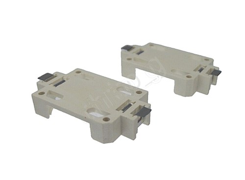 Soporte de batería de litio de repuesto de calidad OZ 2 PIEZAS CR2032 tipo soldadura blanco - Imagen 3 de 5