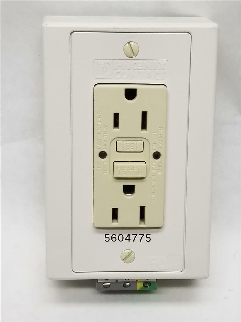 Phoenix Contact 5604775 Double GFI Outlet 125V 15A White