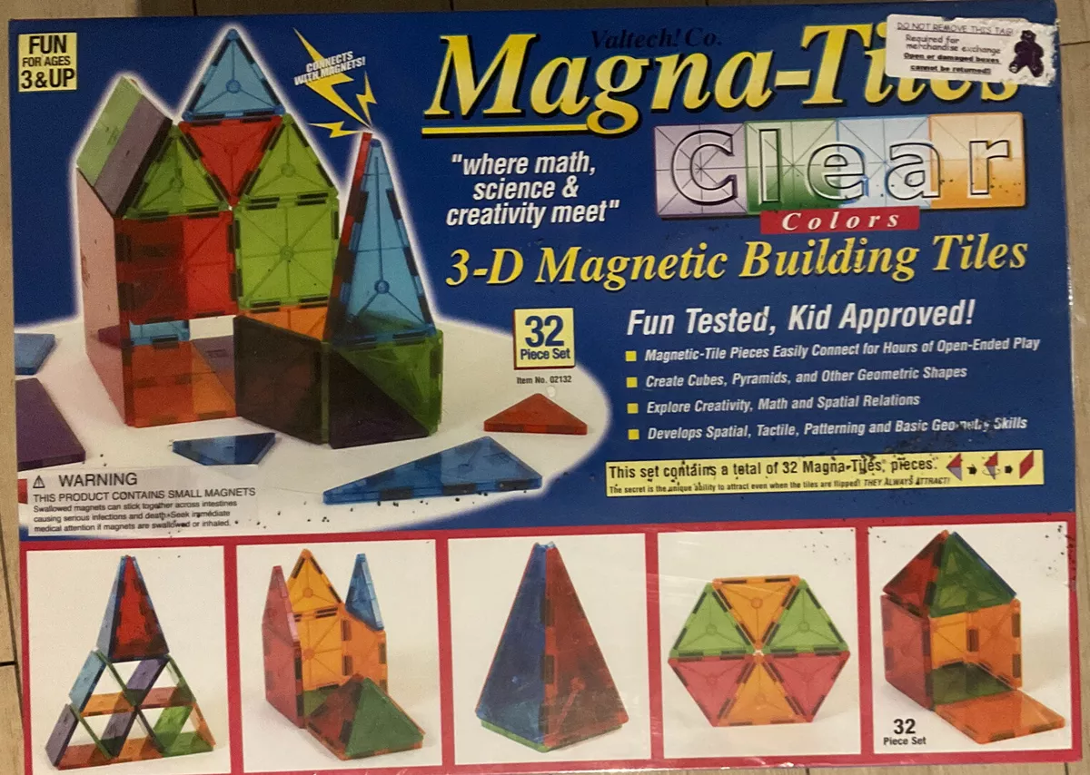 Magna-Tiles Clear Colors 32 Piece Set (Brand New) 02132 631291021322