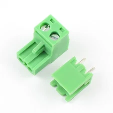 5Pcs 5.08mm 2 Pin Right Angle Screw Terminal Block Pluggable Plug Connector