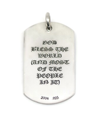 Chrome Hearts Sterling Silver Dog Tag Pendant | eBay
